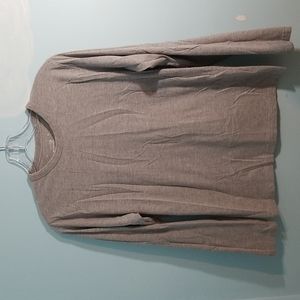 Brody mens/unisex gray long sleeve shirt, 100% cotton large